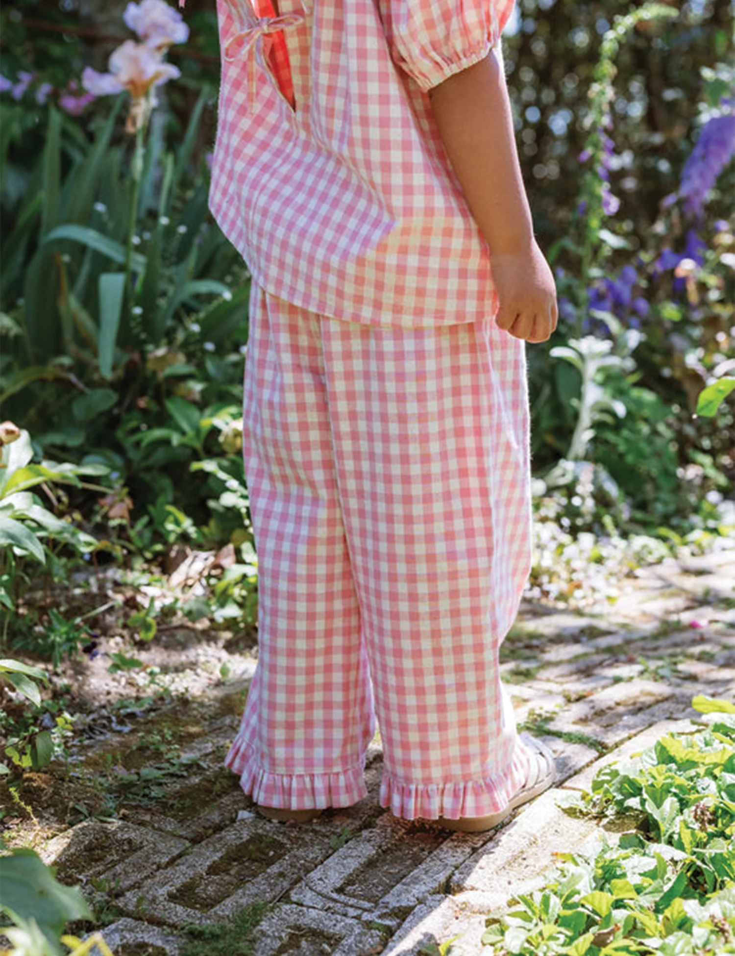 Tillie Pant in Posy Pink Check - Image 4