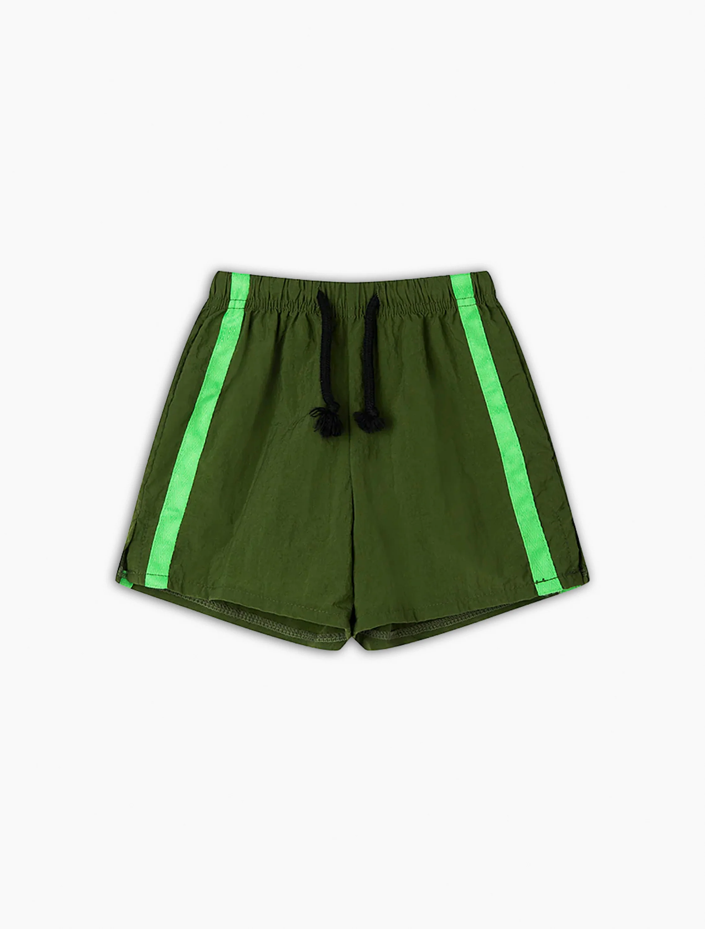 Twin Stripe Swim Short in Frog