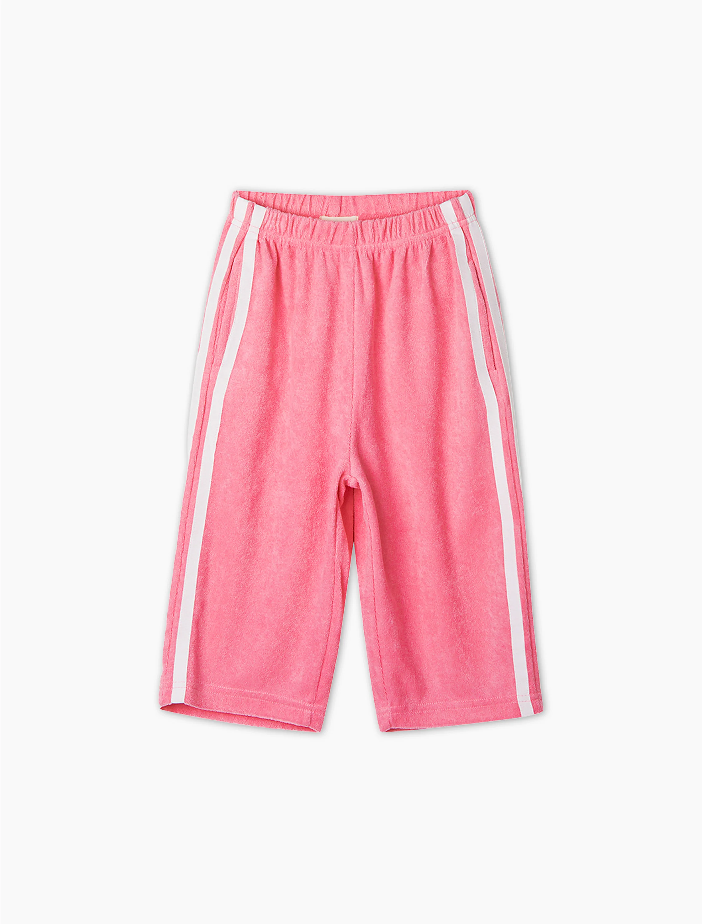 Twin Stripe Terry Pant in Neon Pink