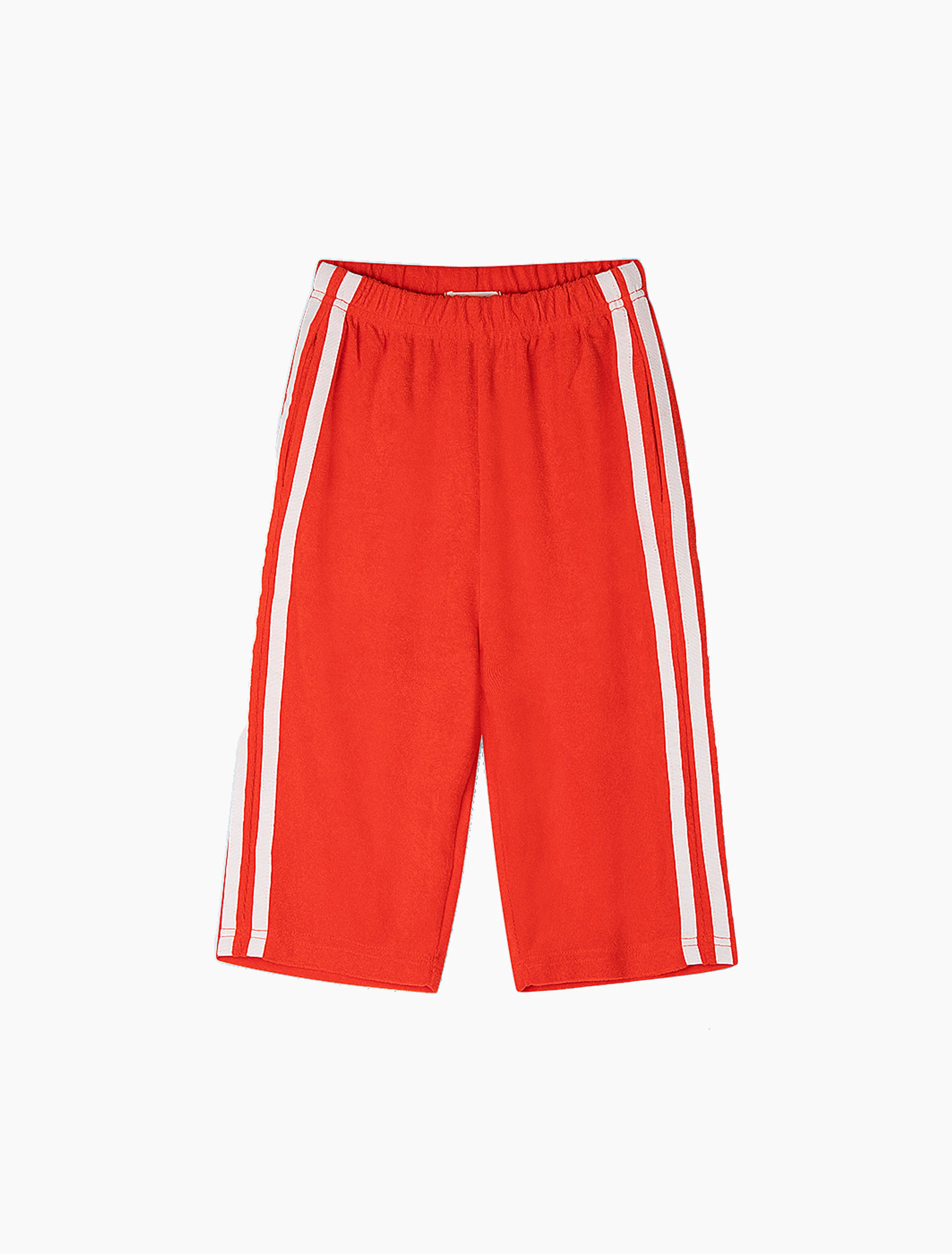 Twin Stripe Terry Pant in Rosso
