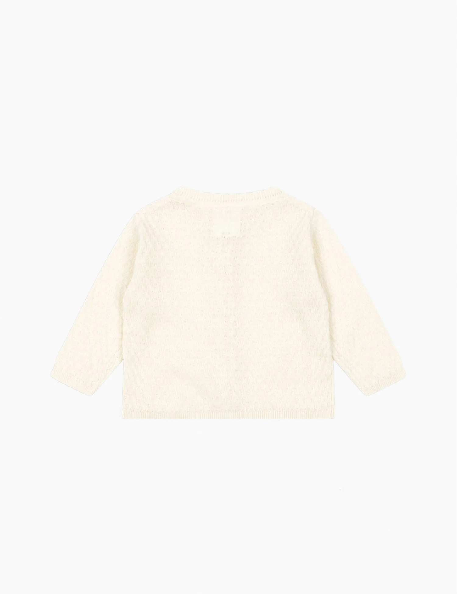 Venti Pointelle Cardigan in Antique White - Image 4