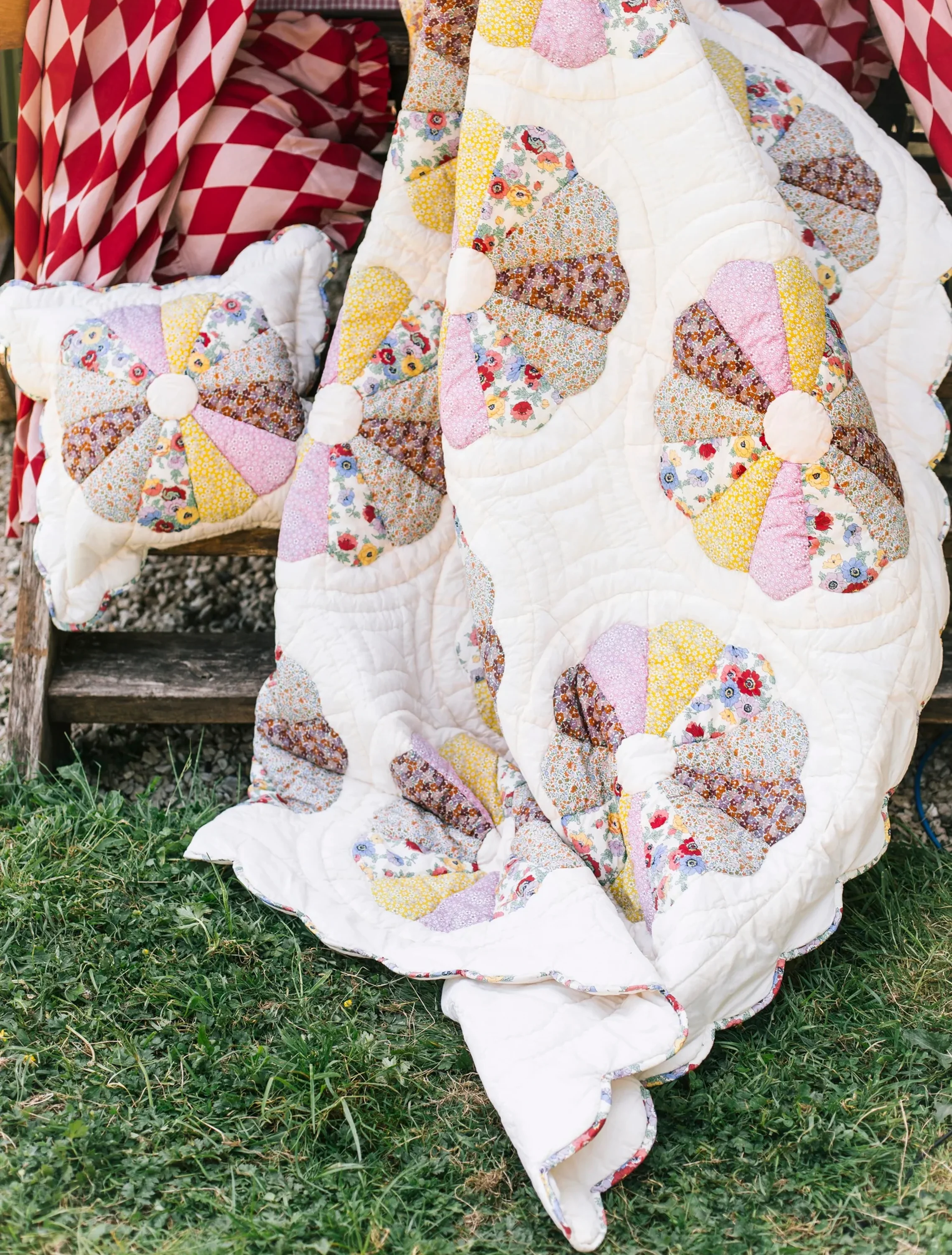 Verbena Liberty Patchwork Cushion - Image 3