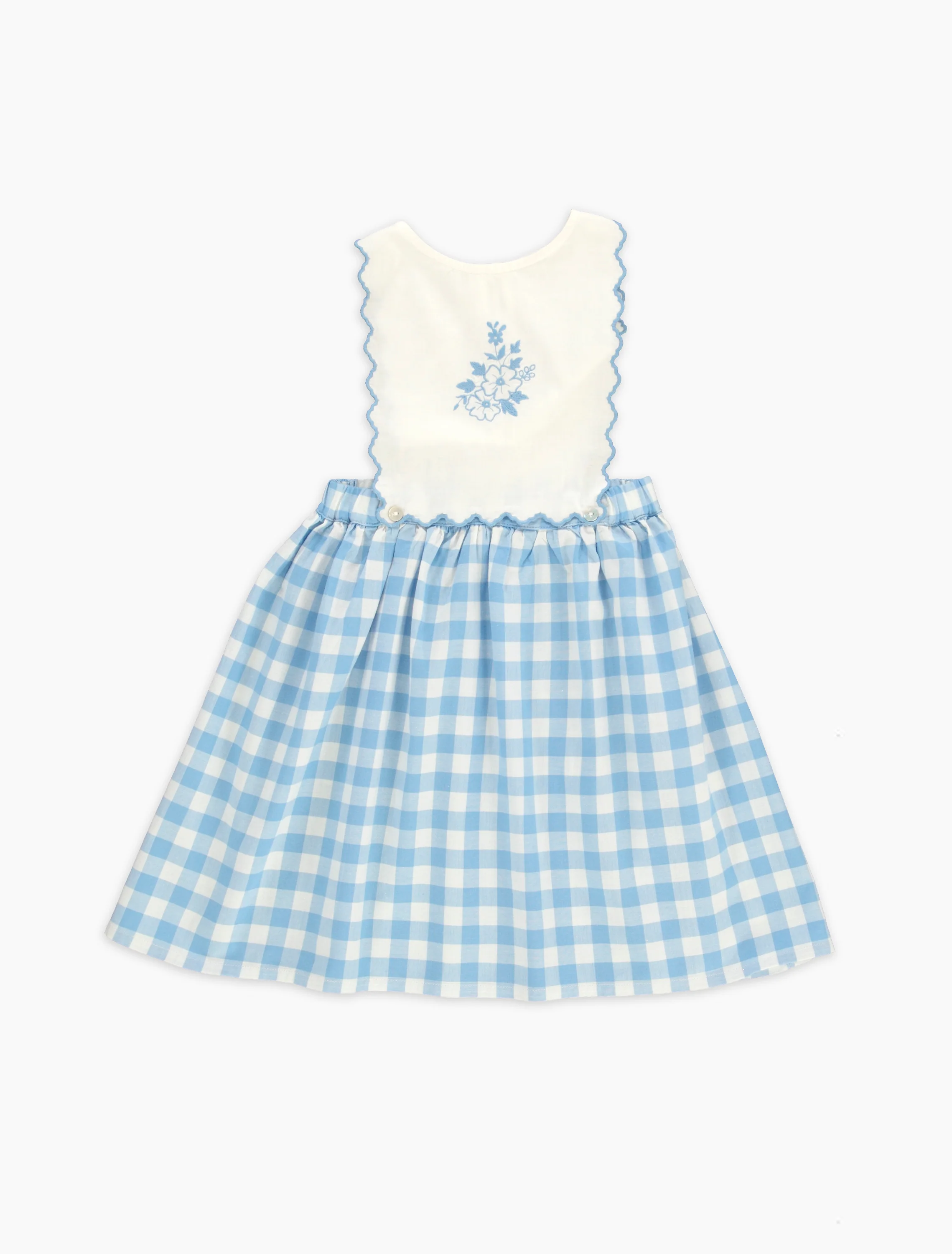 Viola Apron Dress in Sailor Check