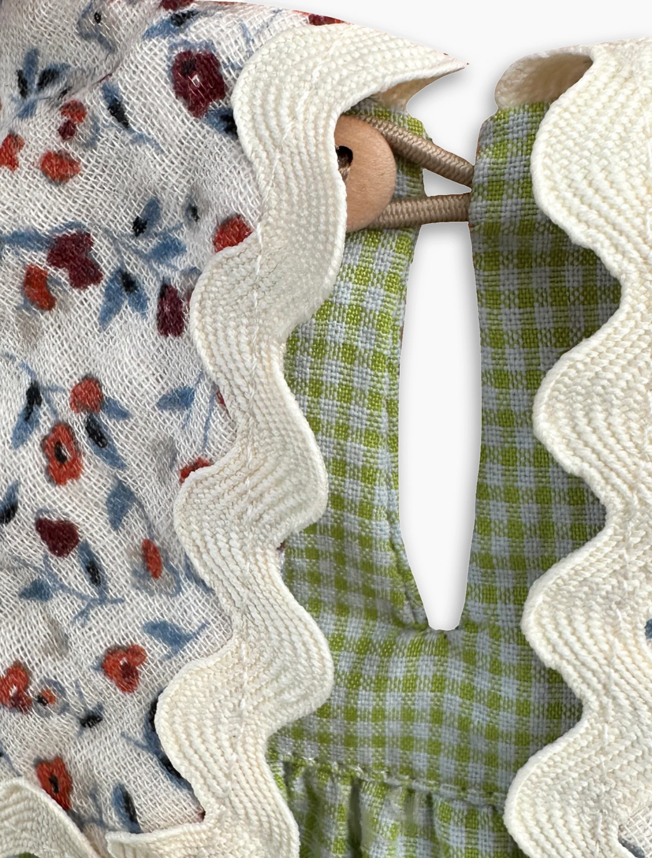 Von Trapp Dress in Blue/Green Gingham - Image 5