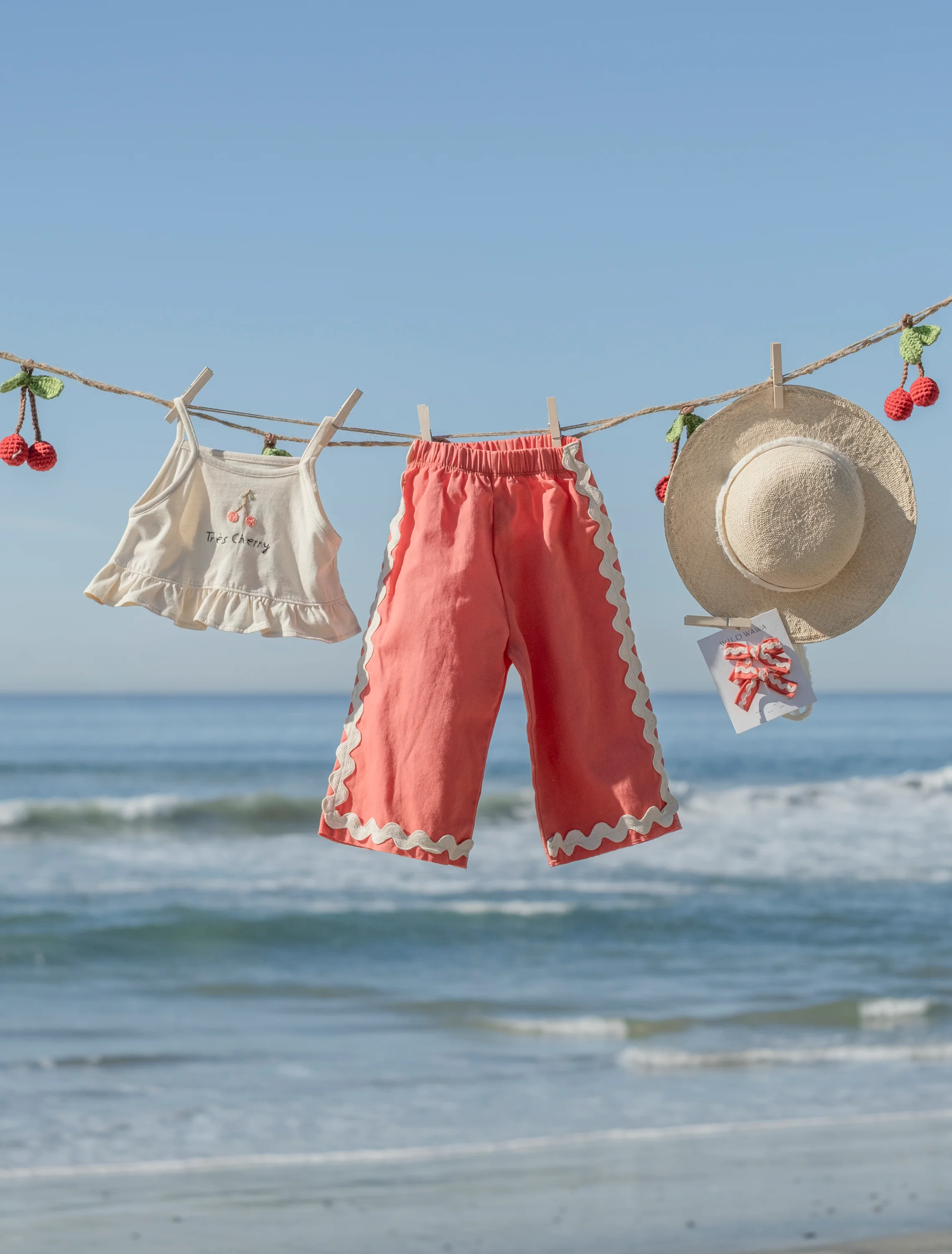 Wide-Leg Pant Set in Tres Cherry - Image 3