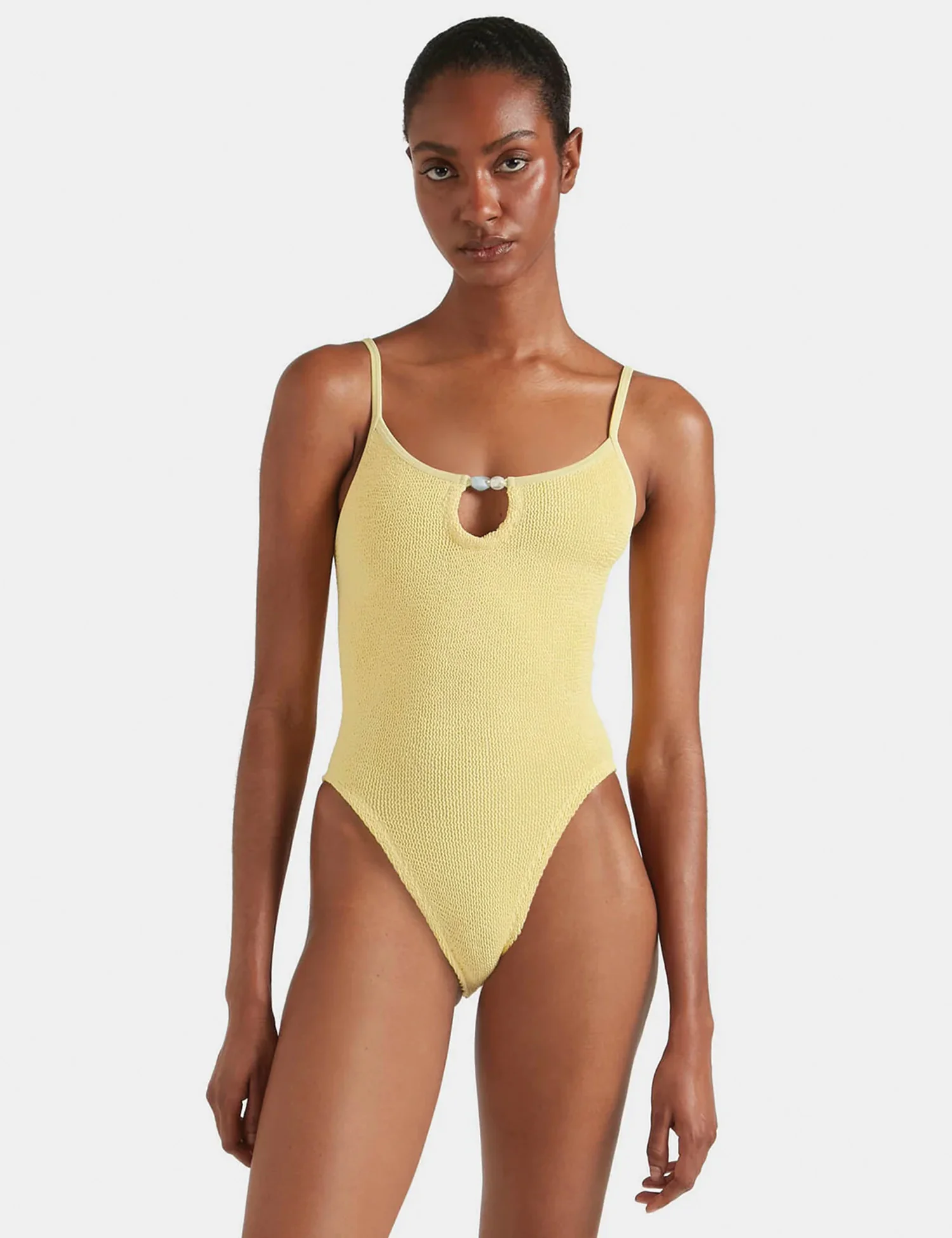 Women's Mia Beaded One-Piece Swimsuit in Butter - Image 5