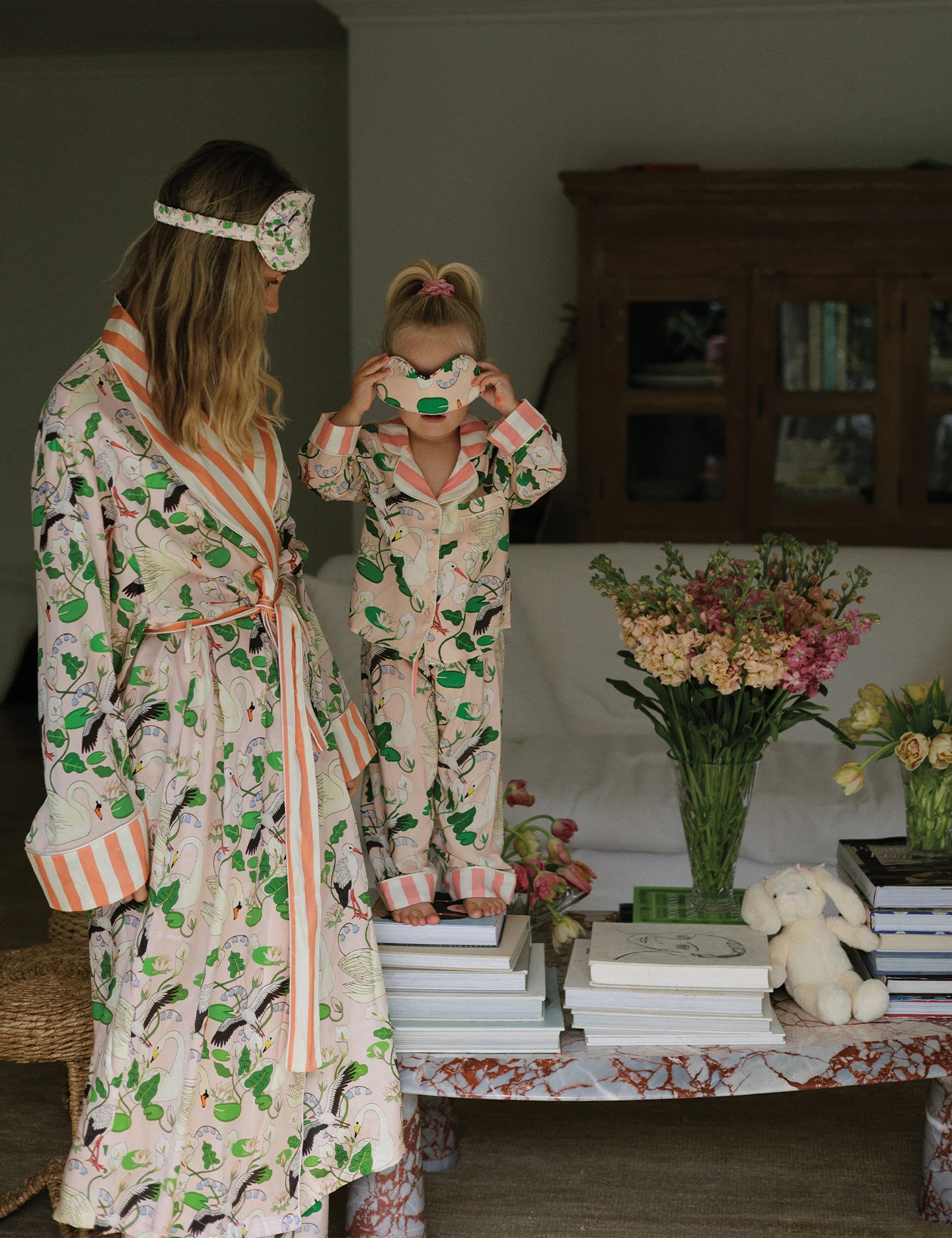 Women's Silk Robe in Botanical Gardens - Image 3