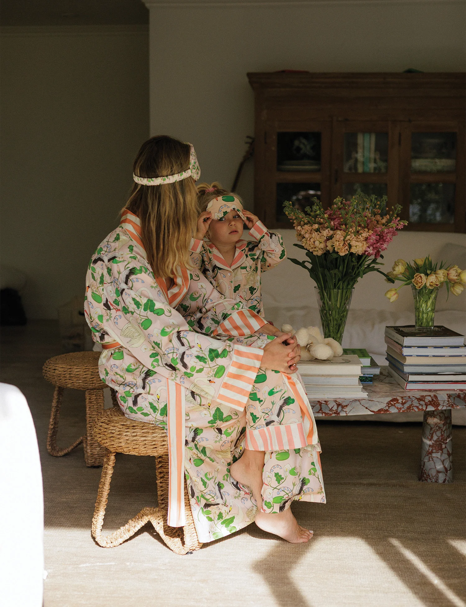 Women's Silk Robe in Botanical Gardens - Image 4