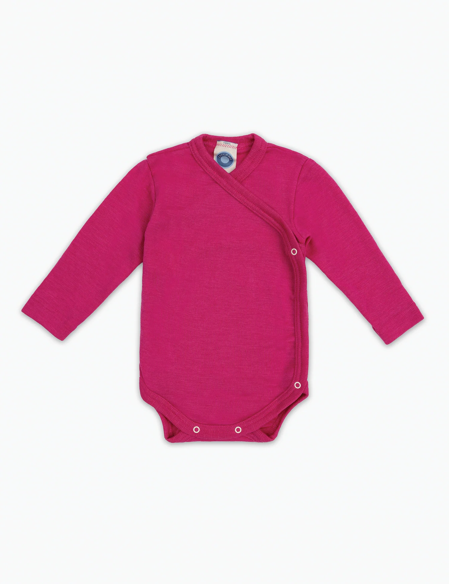 Wool/Silk Baby Onesie in Solid Pink